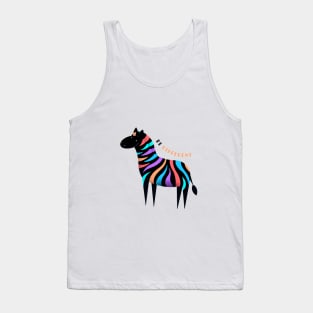 Colourful zebra illustration Tank Top